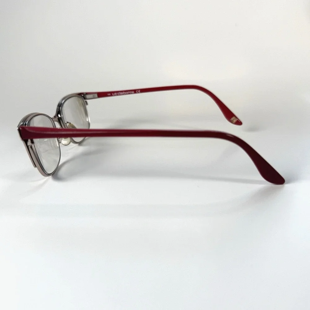 LIZ CLAIBORNE L644 G1C Eyeglasses Frame Only 50-16-140 Red Full Rim‎ Womens